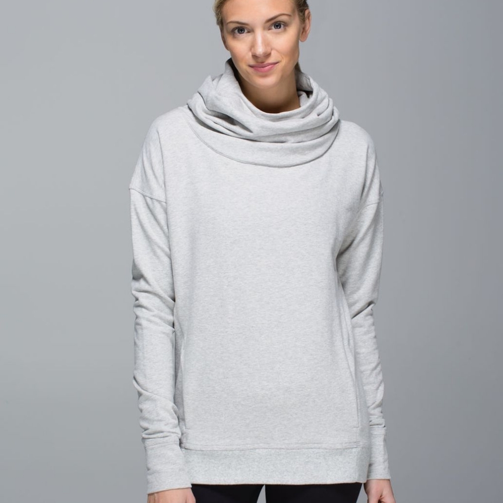 Lululemon Stress Less Hoodie Heathered Light Grey / Silver Spoon